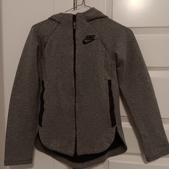 Nike grey and black zip-up hoodie jacket youth size L - Picture 1 of 4